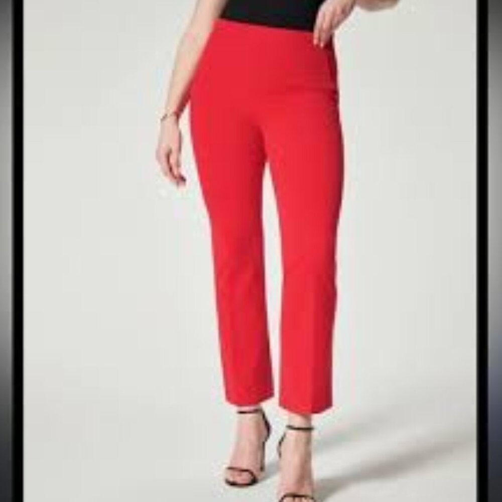 Spanx On the Go Kick Flare Pants in Bright Red Size Medium